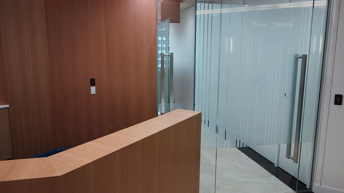 frameless glass door