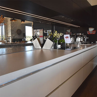 antique reflective glass splashback